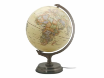 GLOBE TERRESTRE LUMINEUX ANTIQUE (AU PAPYRUS)