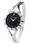 MONTRE D.ENS CHROM 3ATM BAR/NOIR 24 OZ 1/100 P.LANNIER 100F631 (BIJOUTERIE LOUBAT)