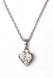 COLLIER JASERON 3.2038.31-42CM COEUR DIAMANTS (2x,04+1x,03+3x,01CT)GHP1 OR GRIS750(2,69g) (BIJOUTERIE LOUBAT)