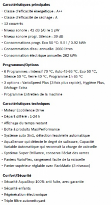 Lave Vaisselle BOSCH SMS46IW07E = 13 couverts  classe A++AA 42dB (SIRAM électroménager)