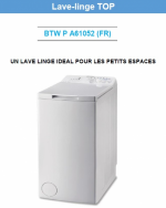 LAVE LINGE INDESIT  BTWPA 61052FR = 6 Kg 1000 Tr/mn D/Différé A++ (SIRAM électroménager)